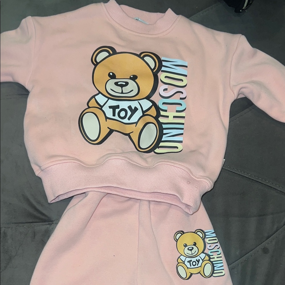 Moschino Pink Toy Bear Set